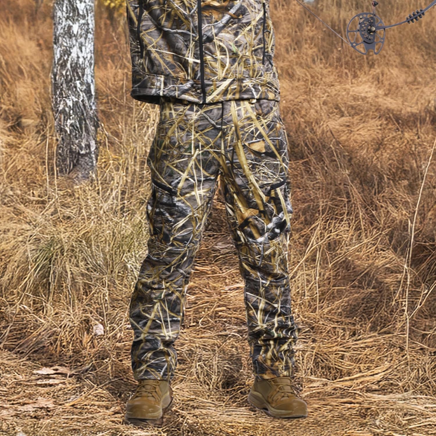 Hunting Pants for Men Camouflage Clothing Gear Windproof Fleece Lined for Winter - Image 6