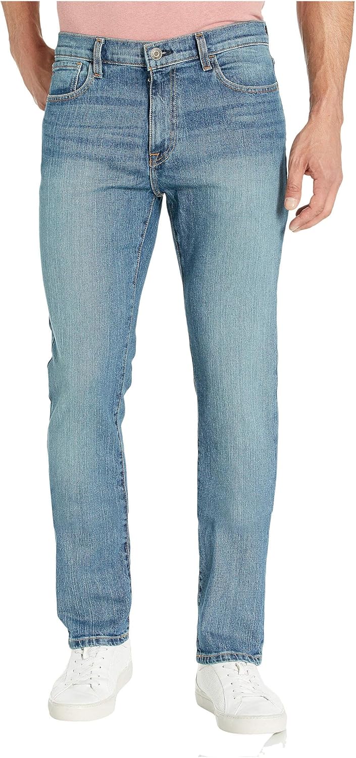 Tommy Hilfiger Mens Straight Fit Stretch Jeans