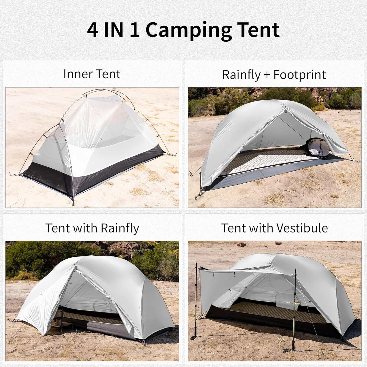 Naturehike Mongar Pro 1/2/3 Person Backpacking Tent,Waterproof Nylon Easy Setup Lightweight Camping Tent - Image 7