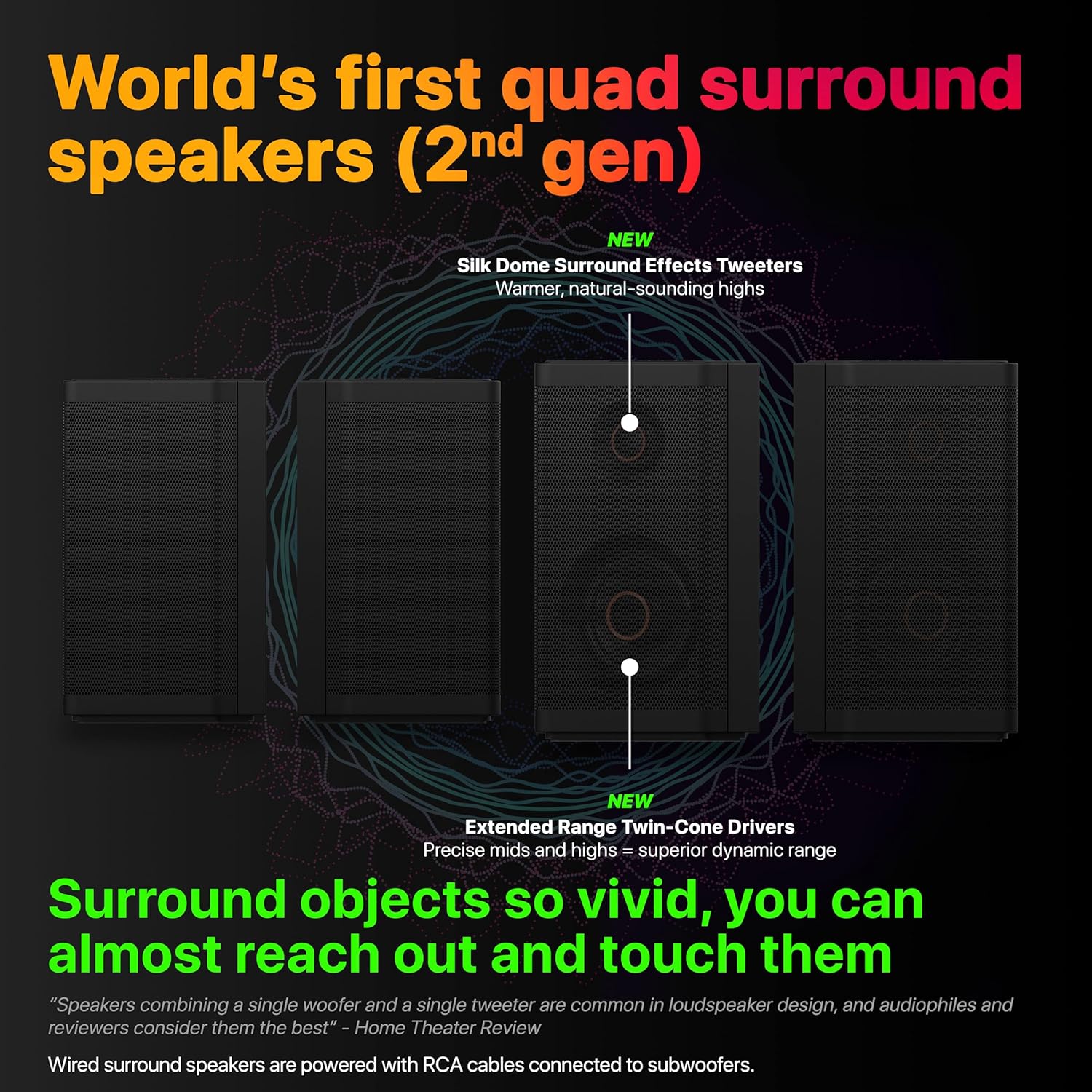 Nakamichi Shockwafe Ultra 9.2.4 Channel Dolby Atmos/DTS:X Soundbar with Dual 10" Subwoofers (Wireless), 4 Rear Surround Effects Speakers, eARC and SSE Max Technology (Flagship) - Image 5