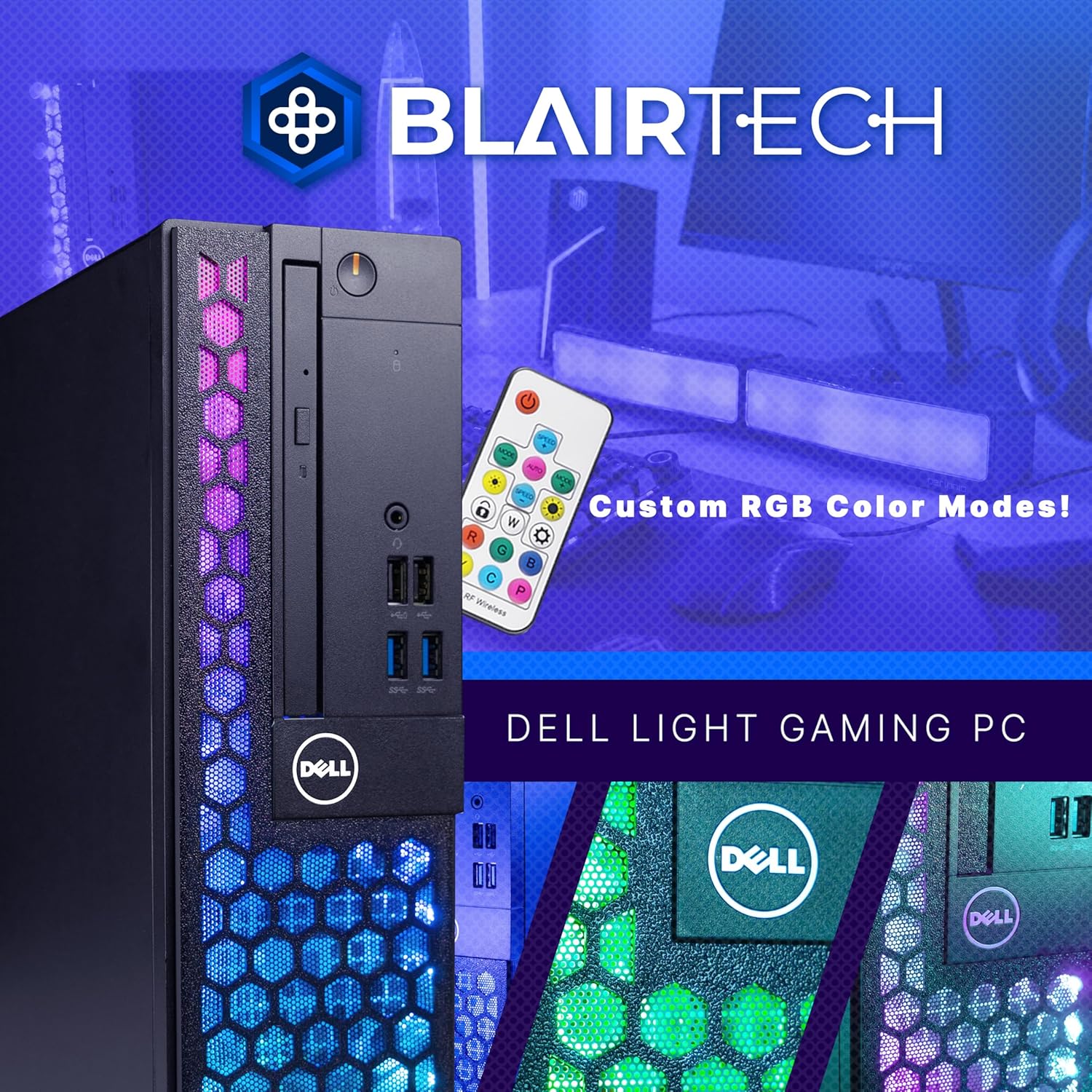 Dell RGB Light Gaming PC Bundle (Renewed) | Intel Core i5 | 16GB RAM | 500GB SSD | NVIDIA GT 1030 2GB | Windows 11 Pro | 24” FHD Monitor | RGB Soundbar, Keyboard, Mouse & Headphones | (Renewed) - Image 3