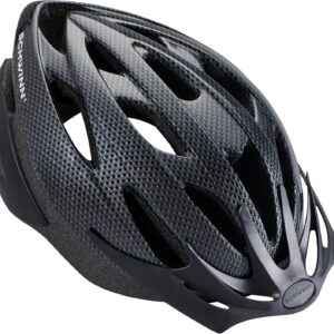 Schwinn Thrasher Helmet for Adults, Size 58-62 cm for Riders Ages 14+, Microshell, Adjustable Dial & Straps, Interior Padding, Air Vents, Lighted or Unlit, Visor, Adult Bike Helmet