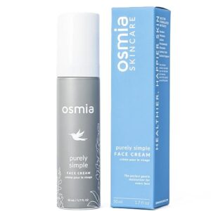 Osmia Skincare – Natural Purely Simple Face Cream For Sensitive + Reactive Skin | Apricot Kernel, Kukui, Rose, Chamomile Oils + Aloe | Clean Beauty For Healthy Skin (1.7 oz | 50 ml) NEW PACKAGING