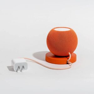 Cable Management Cord Organizer Stand for Apple HomePod Mini, New Amazon Echo (4th Generation), Amazon Echo Dot, Google Home Mini, and Other Electronic Devices. (Orange)