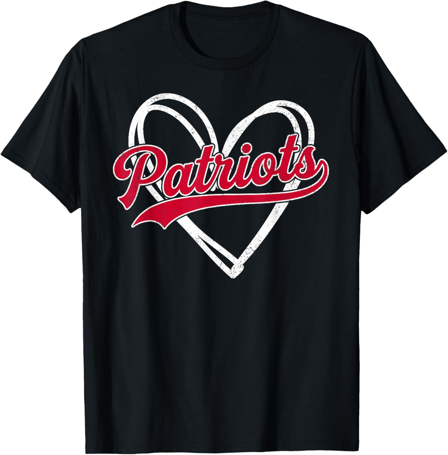 Vintage Patriot Vintage Heart Love Design Men Women Kids T-Shirt