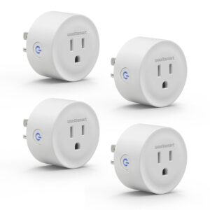 Smart Plug, WiFi Plugs Work with Alexa & Google Assistant, Smart Outlet with Timer & Group Controller, WiFi Outlet for Home, No Hub Required, ETL & FCC Certified, 2.4GHz WiFi, 16A, 4 Pack