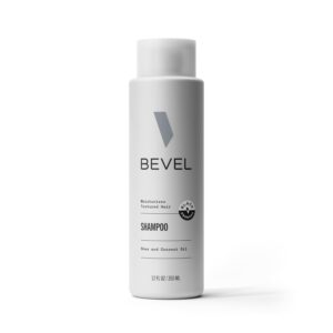 Bevel Shampoo for Men – Sulfate Free Shampoo for Textured Hair with Coconut Oil and Shea Butter, Detangles Coarse, Curly Hair, 12 Oz