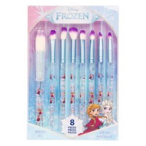 Disney Frozen 8-Piece Makeup Brushes Set for eyeshadow, highlighter, blush, Soft Hairs, Makeup Kit for Girls, by Townley Girl