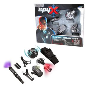 SpyX / Micro Gear Set – 4 Real Spy Toys Kit + Adjustable Belt for Spy Kids Role Play. Junior Secret Agent/Detective/Ninja Toy Gadgets Set for Boys & Girls