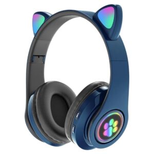 Flash Lamp Cat Ear BIIuetuoth Headphone with MIC Support 3.5mm/TF Card Play Wirreless Headset Klds Her Earphone Birthday Gift New 2026 Electronic & Accessories