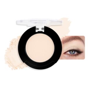 Neutral Light Nude Beige White Single Matte Eye Shadow Palette Naked Eyeshadow Palette Makeup for Old Women de sombras de ojos Natural Vegan Eyeshadow for Eyes Long Lasting Naturing-Looking #11