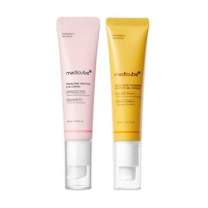 medicube Eye Jelly Serum & Eye Cream Duo: Kojic Acid Brightening Eye Gel Serum and PDRN Eye Serum | Brightening, Firmer-Looking Skin for Dull, Uneven Skin | Korean Skincare, Valentines Day Gifts
