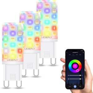 WiFi G9 Smart Bulb, RGBCW, Compatible with Alexa Google Home, Dimmable, Tunable White(2700k-6500k), 2.4GHZ WiFi Only, 3Pack