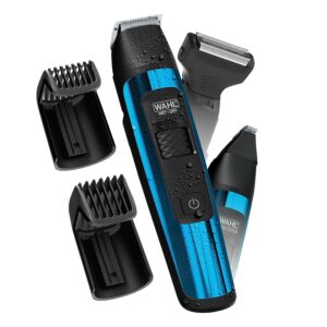 Wahl Manscaper® Total Body Grooming and Your Hair Down There Rechargeable Deluxe Hair Trimmer and Shaver with Safe-Touch Detachable Stainless Steel Precision Blades – Model 5708
