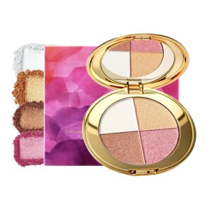 Eyes & Cheeks Makeup Palette – 4-in-1 Eyeshadow, Blush, Highlighter & Bronzer with Smooth Velvet Texture that Blends Easy, Travel-Friendly Full Face Makeup Kit, Perfect Palette Gift for Women