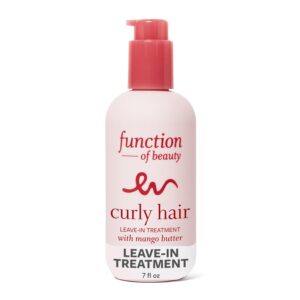 Function of Beauty Curly Leave In Hair Conditioner – Sulfate-Free Leave In Conditioner Treatment for Natural Curls & Bounce – Curl Defining, Hydrating & Moisturizing – Dry & Dull Hair Care Products