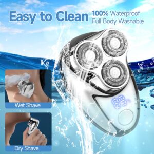 Mini Electric Shaver, Mini Portable Razor, USB Rechargeable Waterproof Shaver for Travel Office,Wet & Dry Electric Pubic Trimmer, Waterproof Body Groomer (for Men)