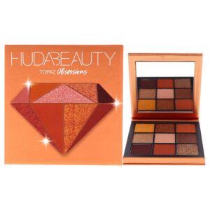 Huda Beauty Obsessions Eyeshadow Palette – Topaz Women Eye Shadow 0.04 oz, Powder