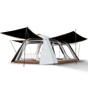 QZQHNYJ 2-Layer Camping Tent with Removable Waterproof Rain Fly Ventilated Cabin Tent with Carrying Bag for Outdoor,Picnic,Camping,Family,Friends Gathering (W