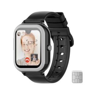 wonlex 4G Kids Smart Watches 1.78″ AMOLED Screen GPS Smartwatches with Whatsapp Video Calling Message SOS Button Camera for Boys Girls Aged 4-15(Ebony)