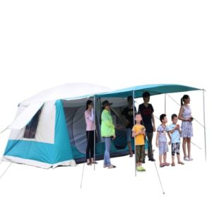 Spacious and Lightweight Outdoor Tent for 5-8 People, Rainproof, Thickened, Two-Bedroom and One-Living Room Camping Folding Tent Outdoor Tent(G)