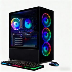 STGAubron Gaming PC Desktop Computer, AMD Ryzen 5 2600 up to 3.9G, GeForce RTX 2060 6G, 16G DDR4, 512G SSD, 600M WiFi, BT 5.0, RGB Fan x4, Windows 11 Home