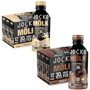 Jocko Fuel Protein Shake Bundle – Vanilla and Chocolate (24 Count)