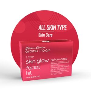 Aroma Magic Skin Glow Facial Kit – Single Use | 7 Steps Skincare Set | Reduces Dark Circles | Gently Removes Dead Skin | Restores Clear & Radiant Skin