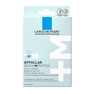 La Roche-Posay Effaclar Multi-Target Blemish Patches, Hydrocolloid Pimple Patches For Face Shields, Targets & Absorbs, Suitable Under Makeup, 22 Patches, 12 Small Size & 10 Medium Size