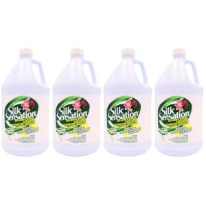 Sparkle Plenty Silk Sensation Artificial Flower & Plant Cleaner Spray – No-Wipe, Drip-Dry Dust Remover & Shine for Silk Flowers, Leaves & Trees, 1 Gallon, Case of 4