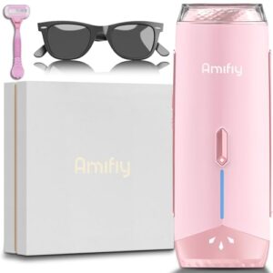 Amifiy Ice Cooling IPL Home Use Hair Removal Device, Laser Hair Removal Machine Painless Epilator for Women Men, 3 Energy Levels & 2 Modes, Face Body Use with Razor & Glasses