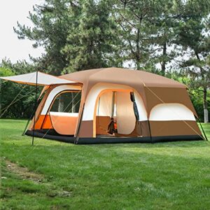Camping Tent Waterproof Instant Tent 4-6 Person, Family Cabin Tents, 2 Rooms, Portable Instant Tents with Removable Rainfly, Automatic Tent for Camping Hiking Mountaineering