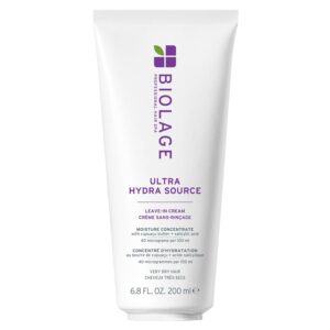 Biolage Ultra Hydra Source Leave-In Cream – Moisturizes & Controls Frizz, For Very Dry, Thick, Hair, Infused with Micro-dosed with Cupuaçu Butter & Salicylic Acid