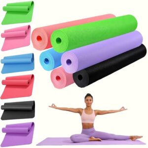 24 Pcs Yoga Mats Bulk 4 mm Thick 68″ x 24″ Non-Slip Exercise Workout Non Slip Fitness Pad for Women Kids Gym Home Yoga Pilates Anti-Tear Material and Easy to Clean