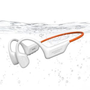 Fanisic 2026 Latest Swimming Headphones/Earbuds, Bluetooth 6.0 & MP3 with 32GB Memory IPX8 Waterproof Bone Conduction Headphones, Underwater Open Ear Headphones Secure Fit for Surfing Cycling Running