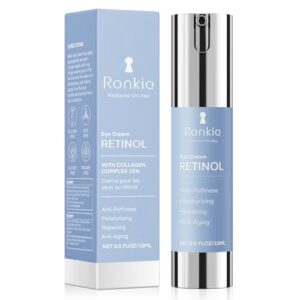 Retinol Eye Cream for Dark Circles: Anti-Wrinkle Under Eye Cream – Night Care Eye Cream Reduces Eye Bags 0.5 fl. oz