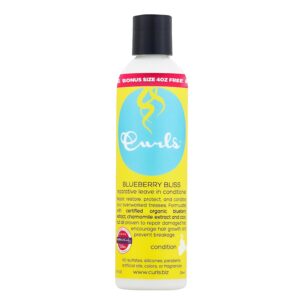 Curls Blueberry Bliss Reparative Leave In Conditioner – Repair Damage and Prevent Breakage – Encourage Hair Growth – For Wavy, Curly, and Coily Hair Types 12 oz