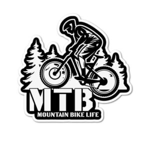 3.25″ MTB Biking Mountain Bike Cycling Cyclist Laminated Sticker Bike Riding