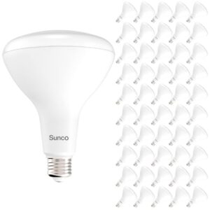 Sunco 50 Pack BR40 LED Light Bulbs, Indoor Flood Lights, Recessed Can Light Bulb, 1400 LM, 17W (100W Equivalent), 3000K Warm White, Dimmable, E26 Base, for Home, Bedroom, Kitchen UL