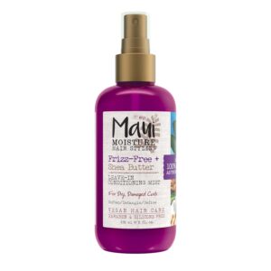 Maui Moisture Frizz-Free + Shea Butter Leave-in Conditioning Mist, Curly Hair Styling Spray to Soften, Detangle, & Define Dry, Damaged Curls & Waves, No Parabens or Silicone, 8 fl. oz