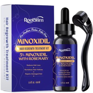 5% Minoxidil Hair Growth, Beard Growth Kit for Men and Women: Extra Strength Minoxidil Hair Loss Treatment Serum with Rosemary for Faster Stronger Thicker Hair Growth 2 Fl Oz