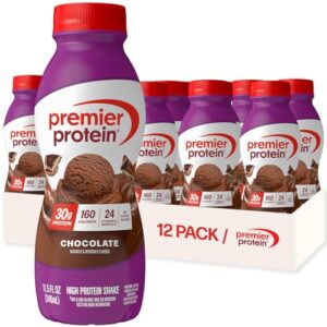 Premier Protein Shake, Chocolate, 30g Protein, No Added Sugar, 24 Vitamins & Minerals to Support Immune Health, 11.5 fl oz, 12 Pack (Packaging May Vary)
