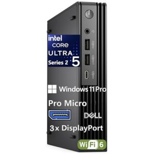 Dell Micro Mini Desktop, Next Gen OptiPlex 7000 7020 MFF, AI Copilot+ PC, Intel Ultra 5 235 (13 Tops NPU, 14 cores), 64GB DDR5, 2TB SSD, 3X DP, Bluetooth, WiFi 6, Windows 11 Pro