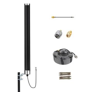 Omni Directional Outdoor 4g 5g LTE GSM Cellular Antenna Set for Cell Phone Signal Booster/Modem/Router/Hotspot with 32ft Cable SMA TS9 RPSMA Connector High Gain Long Range