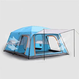 Family Tunnel Tent Large Dome Tent with Extra Large Sleeping Compartments and Vestibule Camping Hiking Tent for Family, Festival, Mountaineering