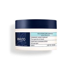 PHYTO SCALP SOLUTIONS Purifying Cleansing Scrub – Exfoliating Sea Salt & Eucalyptus Scalp Detox – Silicone & Sulfate-Free – Refreshes & Balances Oily Scalp – 7.05 oz
