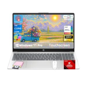 HP 15.6-inch Touchscreen Laptop for Business and Students – Intel 13th Gen i7-1355U (up to 5 GHz), 32GB RAM, 1TB SSD, FHD IPS Touch Display, Copilot, Webcam, Fast Charge, Win 11 Pro, w/Redragon Bundle