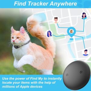 GPS Tracker for Cats 1 Pack, Mini GPS Cat Tracker, Smart Pet Activity Tracker, No Monthly Fee, Compatible with Apple Find My(iOS Only), Anti-Lost, Finder Tag for Vehicles, Pets, Kids, Items