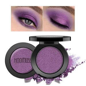 Purple Eyeshadow Shimmer Handmade Pressed Eyeshadow Palette, Long Lasting With No Creasing Pigmented Intense Color Purple Eye Shadow- ShimmerPurple