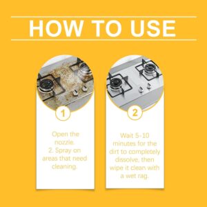 Heavy Duty Degreaser Cleaner Spray, 16.67 Fl Oz Kitchen Heavy Oil Clean, Greasy Kitchen Cabinet Cleaner, Multipurpose Clean Spray for Countertops, Appliances (1pcs)